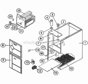 Exploded View Diagram and Parts List for UGRB-07EMAES  Ruud Furnace