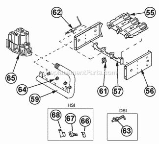 Burner Assembly Diagram and Parts List for UGTA-10EZAJSZ85  Ruud Furnace