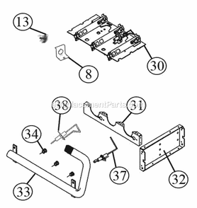 Burner Assembly Diagram and Parts List for UGPK-10EBRJR277  Ruud Furnace