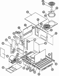 Exploded View 072-151 Diagram and Parts List for RLNL-B073YM000  Ruud Air Conditioner