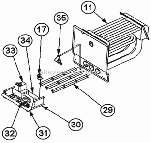 Heat Exchanger Assembly Diagram and Parts List for 80PJ10ECR01  Ruud Furnace