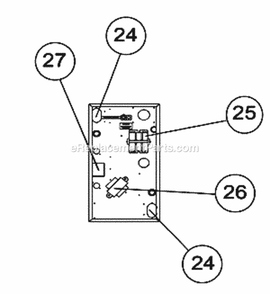 Control Box Assembly Diagram and Parts List for RPWC-075CAZ  Ruud Heater