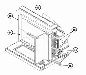 Filter Frame Assembly 090-120 Diagram and Parts List for RJNL-B180DM040ADF  Ruud Heater