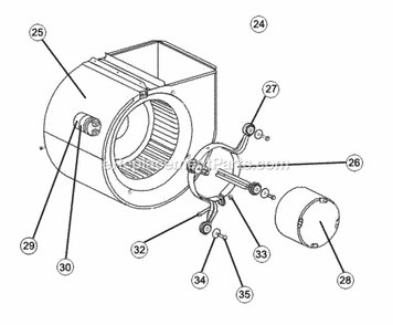 Part Location Diagram of 43-101666-43 Ruud Capacitor - Blower Motor