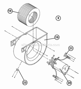 Blower Assembly Diagram and Parts List for RGPT-07NBRQR  Ruud Furnace