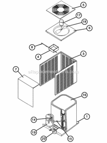 Exploded View 078-090 Diagram and Parts List for RAWE-091CAZ  Ruud Air Conditioner