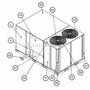 Exterior - Front 090-120 Diagram and Parts List for RJNL-B180DM040ADF  Ruud Heater
