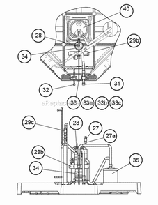 Distributor-Piston Variants Diagram and Parts List for RP1460AJPNA  Ruud Heater