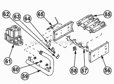 Burner Assembly Diagram and Parts List for 90TJ07NFS01  Ruud Furnace