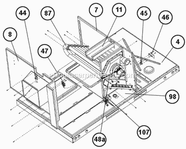 Heating Section Diagram and Parts List for RKKN-B072YM13E  Ruud Heater