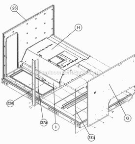 Rear Post - Bulkhead Diagram and Parts List for RACDZR090ACA000AABC1  Ruud Air Conditioner
