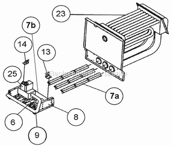 Burner Assembly Diagram and Parts List for UGPH-05EAUEA  Ruud Furnace