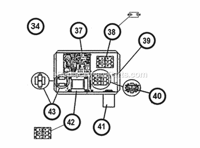 Control Box Diagram and Parts List for RKQN-A060DV13EBFA  Ruud Heater