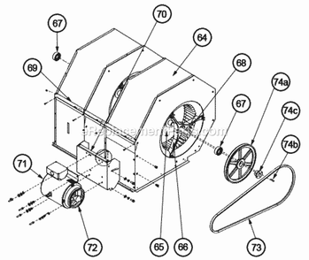 Blower Assembly 180-240 Diagram and Parts List for RKKL-B072CL13EDNF  Ruud Heater