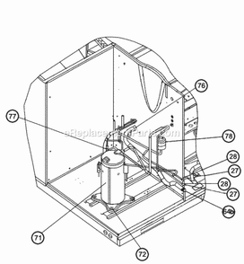 Compressor And Refrigeration Components Diagram and Parts List for RGEA14036AJD081AA  Ruud Heater