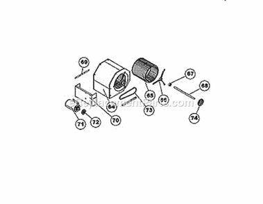 Blower Assembly 090-150 Diagram and Parts List for RKMB-A090DL15EAC  Ruud Heater