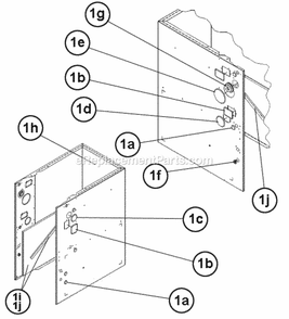 Cabinet Insulation And Plugs Diagram and Parts List for R95TC1001521MSA  Ruud Furnace