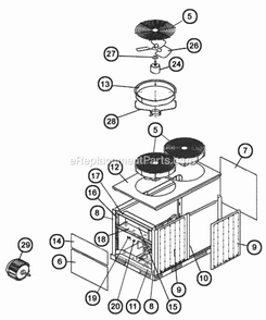 Exploded View 120-150 Diagram and Parts List for RAWL-090CAZ  Ruud Air Conditioner