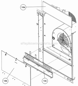 Hinged Blower Panel Diagram and Parts List for RACDZS150ACA000AAAA0  Ruud Air Conditioner