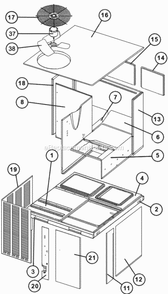 Exploded View Diagram and Parts List for RACA13042ACT000AA  Ruud Air Conditioner