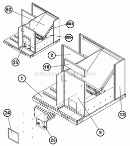 Heater Mounting - Panels Diagram and Parts List for RACA13042ACT000AA  Ruud Air Conditioner
