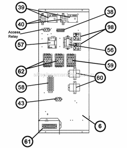 Control Box Assembly Diagram and Parts List for RJMB-A120CL020AAB  Ruud Heater