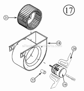 Blower Assembly Diagram and Parts List for UGPK-10EBRJR277  Ruud Furnace