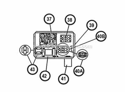 Control Box Diagram and Parts List for RKMA-A072DL13E  Ruud Heater