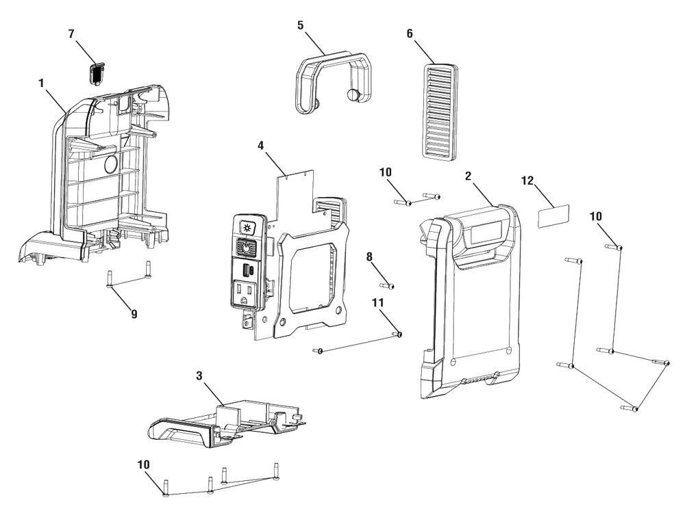 General Assembly Diagram and Parts List for RY I300 BG (099930356)(2019-08) Ryobi Charger