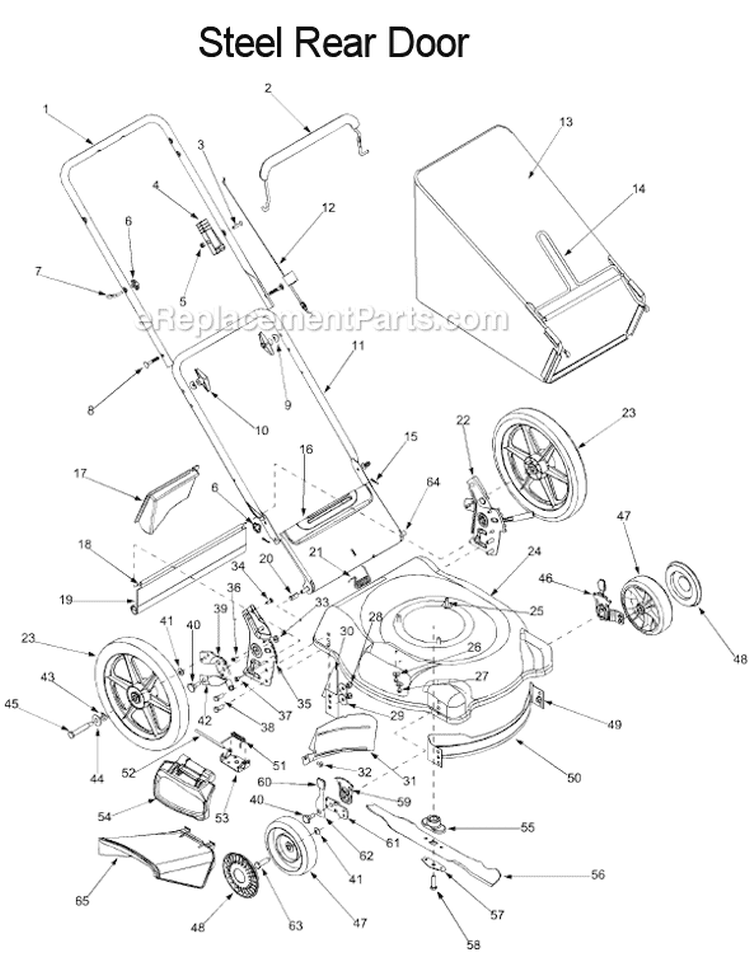 Page B Diagram and Parts List for 11A-545D034  Ryobi Lawn Mower