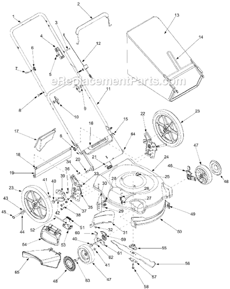Page A Diagram and Parts List for 11A-546P034  Ryobi Lawn Mower