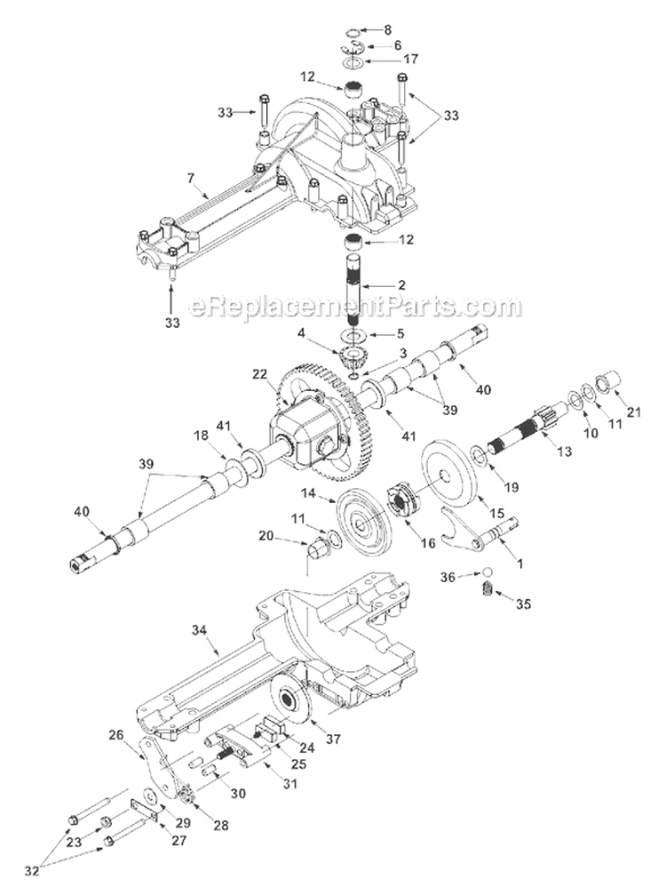 Page U Diagram and Parts List for 13AD678G034  Ryobi Lawn Tractor