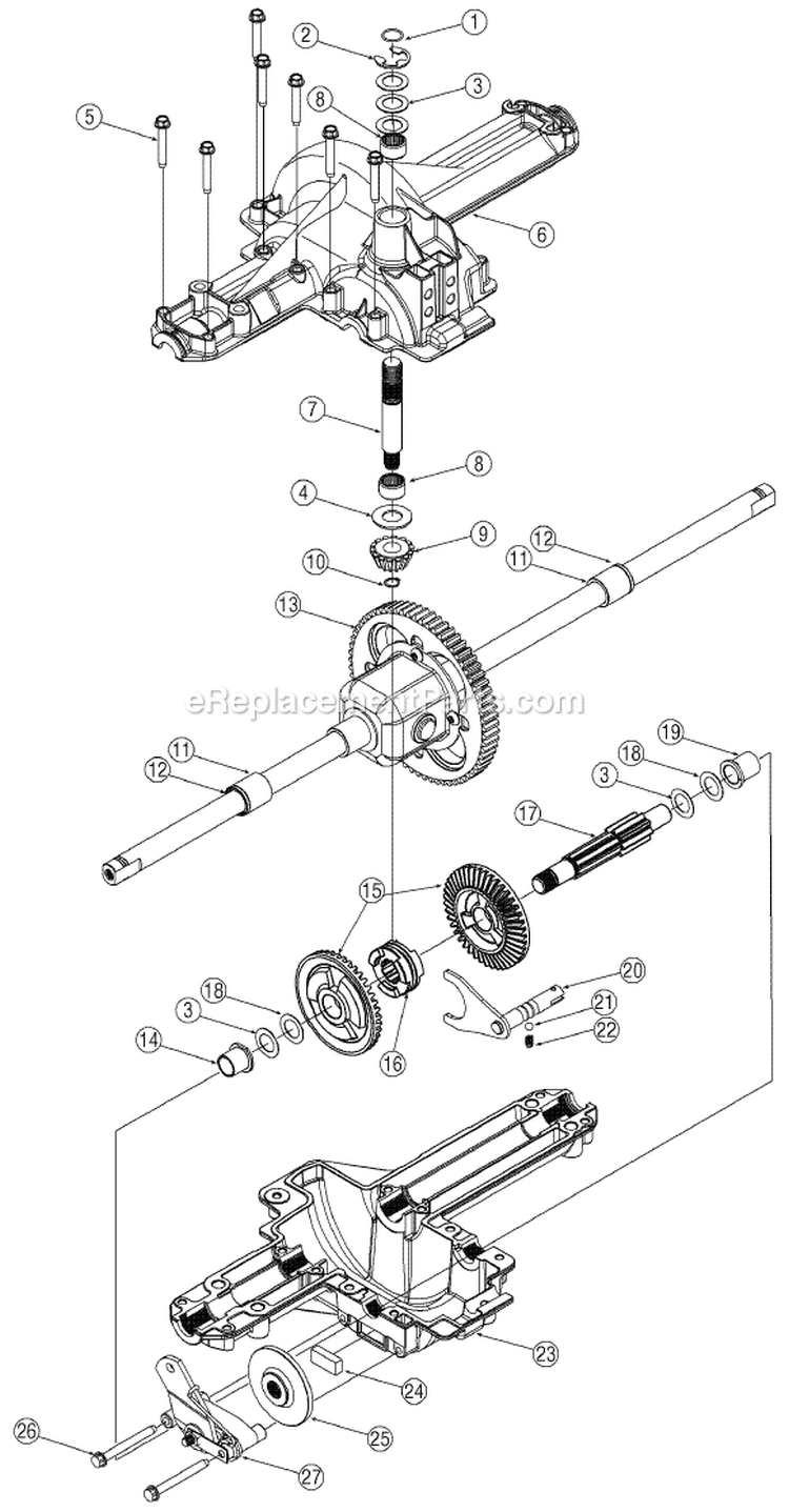 Page H Diagram and Parts List for 13AN688G034  Ryobi Lawn Tractor