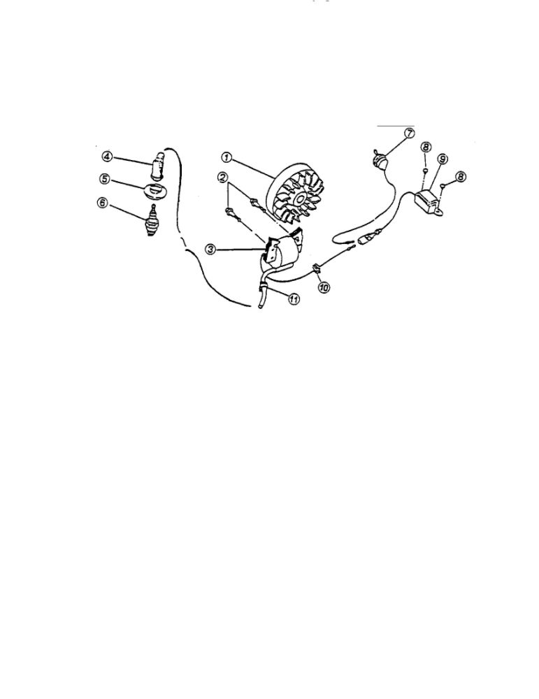 Flywheel Magneto System Diagram and Parts List for ER-160  Ryobi Hammer Drill