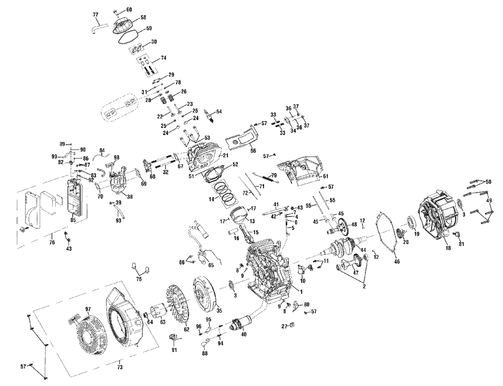 Figure E Diagram and Parts List for RY 908000 E (Rev 01)(090930339)(2018-09) Ryobi Generator