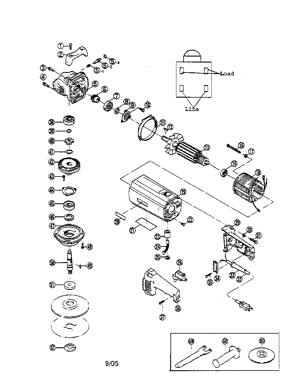 Disc sander Diagram and Parts List for G-1810C  Ryobi Sander