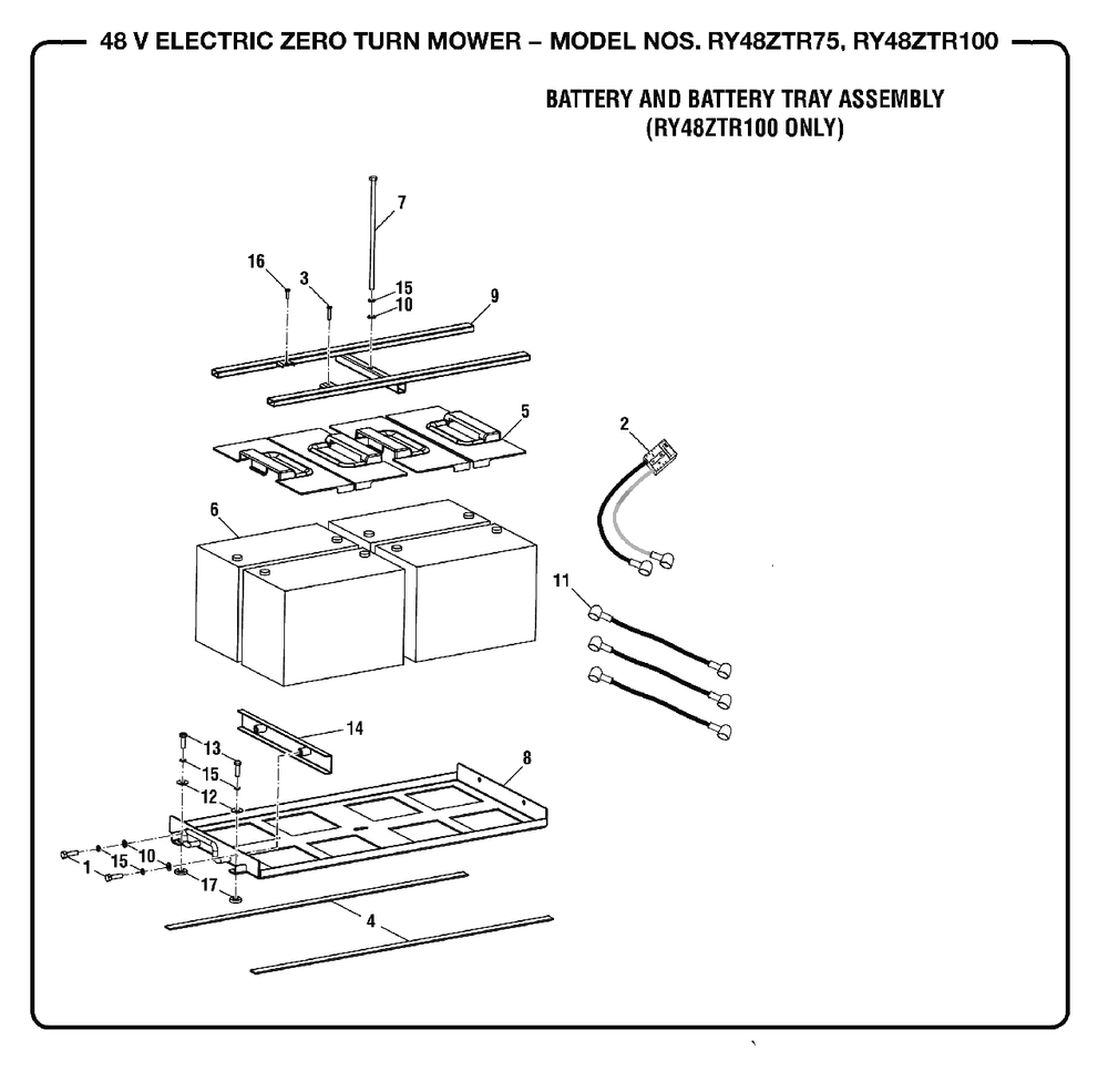 Figure O Diagram and Parts List for RY 48ZTR100 (Rev 01)(099749016)(2019-05) Ryobi Lawn Tractor