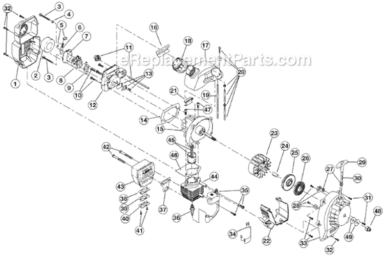 Page A Diagram and Parts List for 320BVR 41BS320G734 Ryobi Leaf Blower / Vacuum