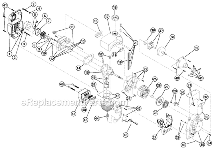 Page A Diagram and Parts List for 410R 21DK410G034 Ryobi Tiller