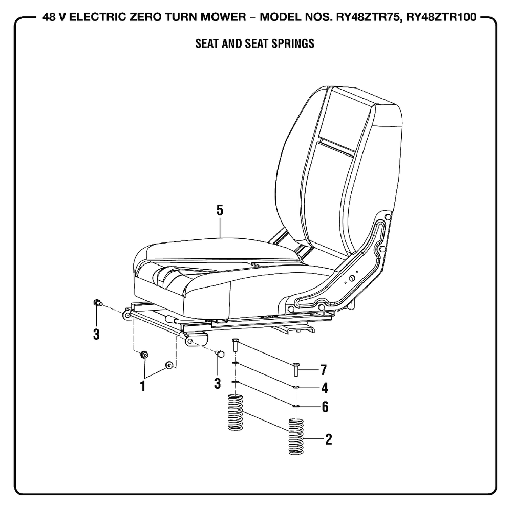 Figure L Diagram and Parts List for RY 48ZTR75 (Rev 01)(099749015)(2019-05) Ryobi Lawn Tractor