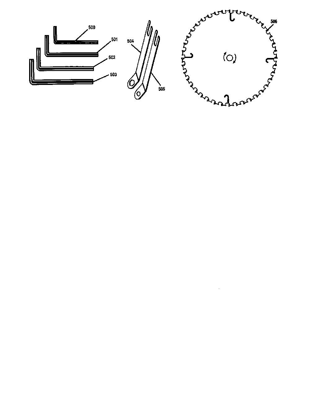 Replacement parts Diagram and Parts List for BT510  Ryobi Table Saw
