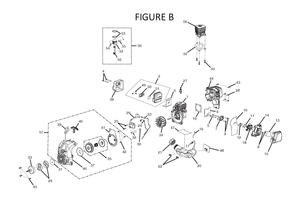 Fig-1 Diagram and Parts List for RY30021  Ryobi Trimmer