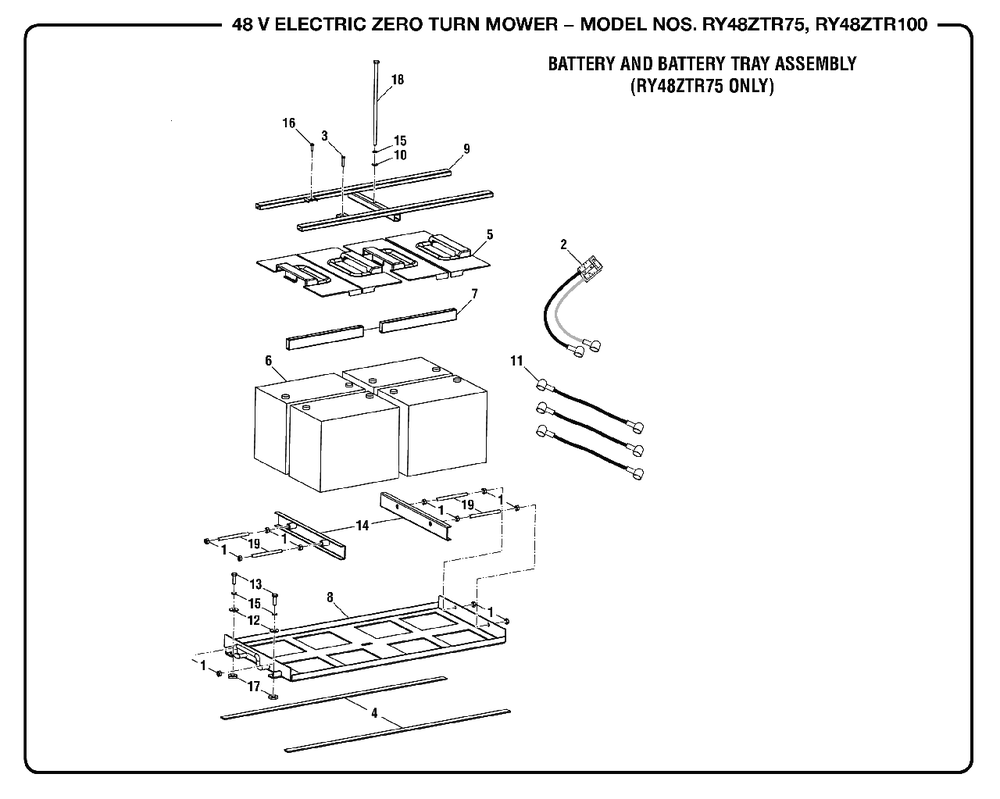 Figure N Diagram and Parts List for RY 48ZTR75 (Rev 01)(099749015)(2019-05) Ryobi Lawn Tractor