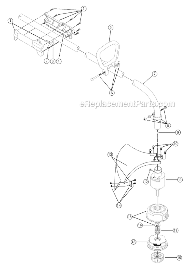 Page A Diagram and Parts List for 700RVP 41AD7VPG034 Ryobi Trimmer