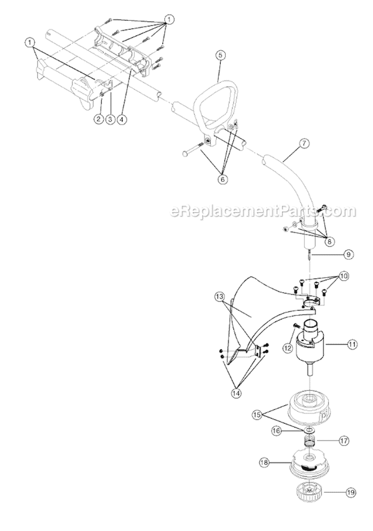 Page A Diagram and Parts List for 700RVP 41AD7VPG734 Ryobi Trimmer