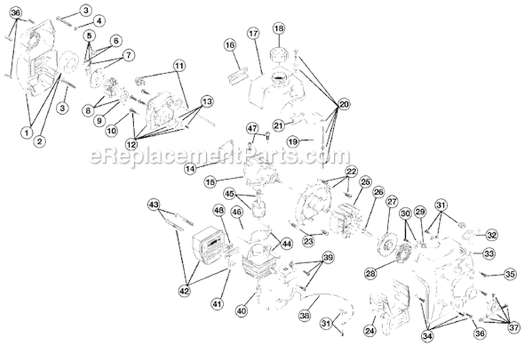 Page B Diagram and Parts List for 700RVP 41AD7VPG734 Ryobi Trimmer