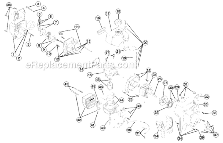 Page B Diagram and Parts List for 700R 41BD700G034 Ryobi Trimmer