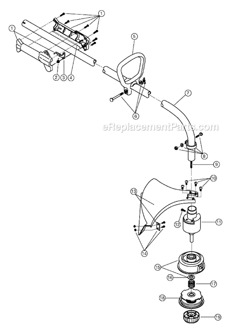 Page A Diagram and Parts List for 700R 41BDL01G034 Ryobi Trimmer