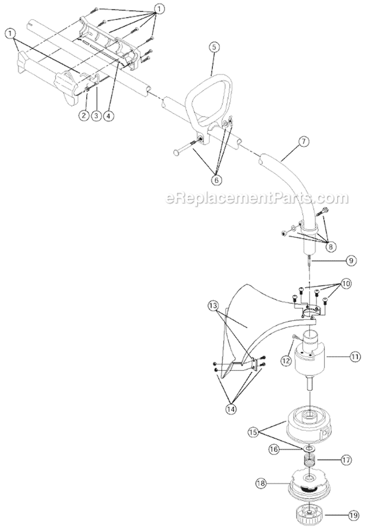 Page A Diagram and Parts List for 700R 41CD700G034 Ryobi Trimmer