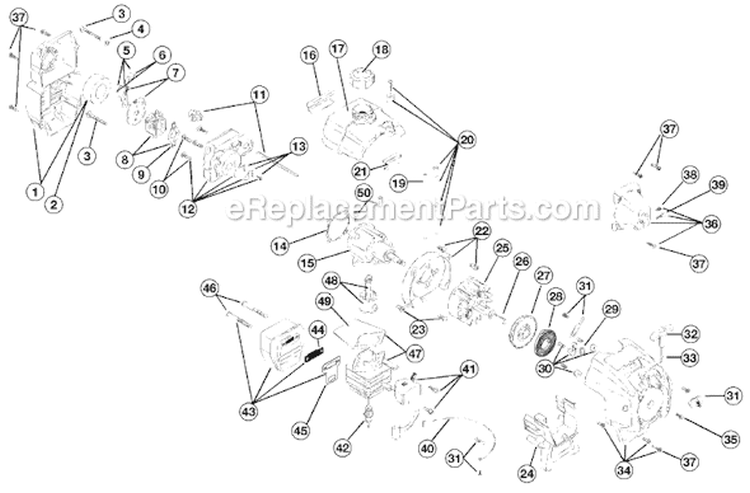 Page B Diagram and Parts List for 704RVP 41BD7V4G034 Ryobi Trimmer